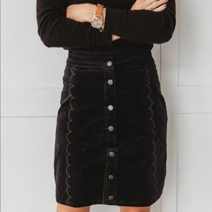 Black Denim Skirt